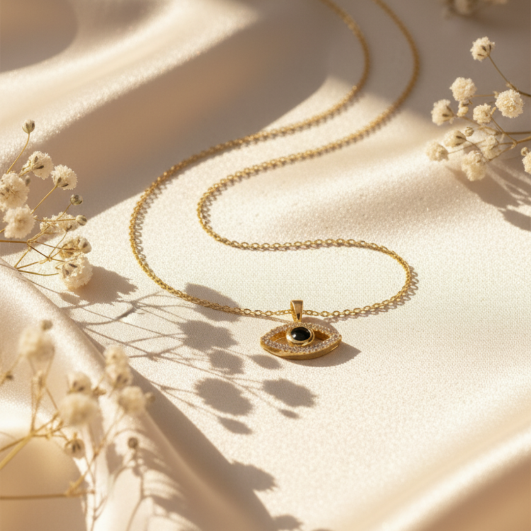 Evil Eye Zircon Diamond Necklace