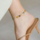 Floral Radiance Loop Anklet