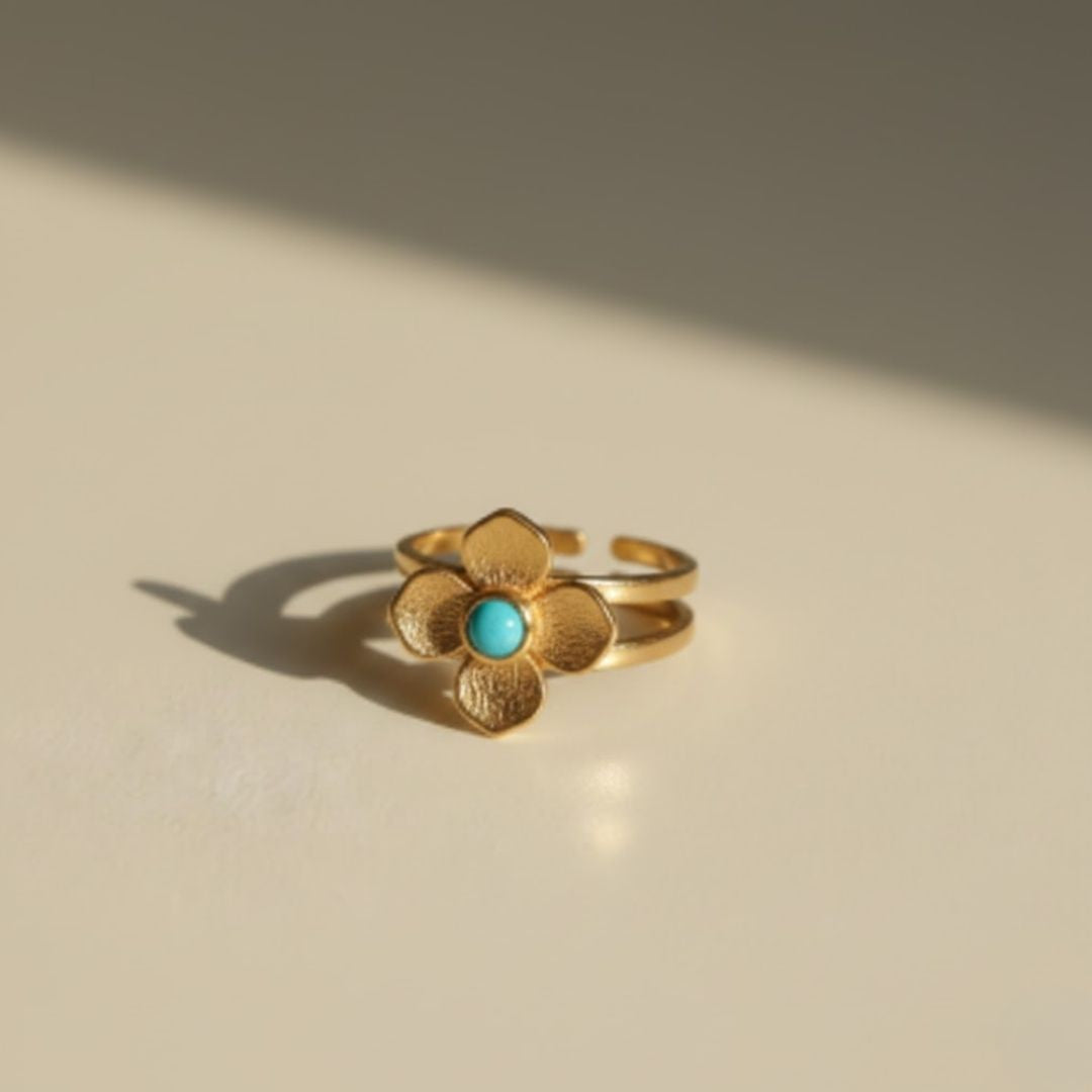 Turquoise Flower Ring