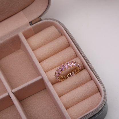 Ovaly Pink Zircon Ring