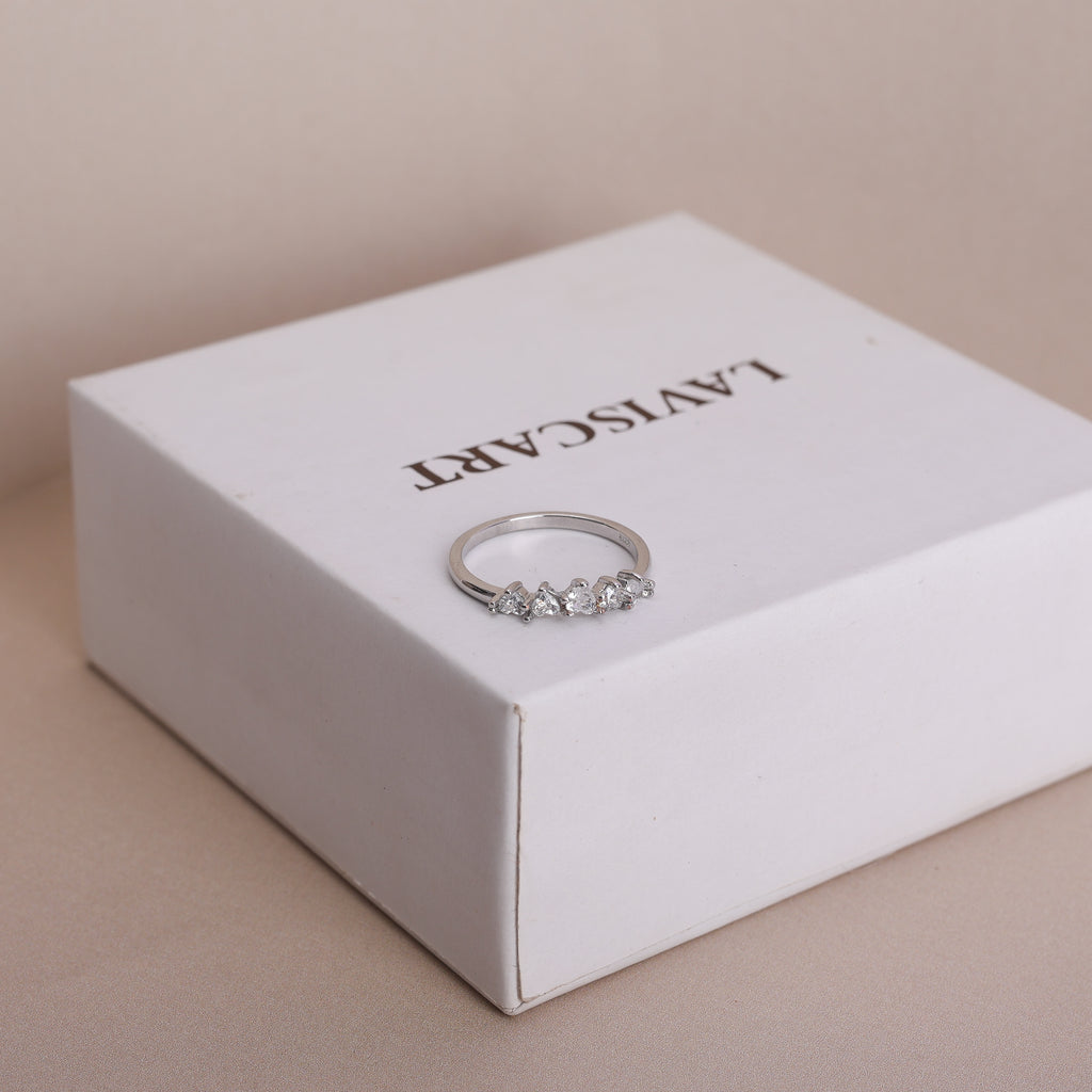 Five-Stone Pear Zircon Ring