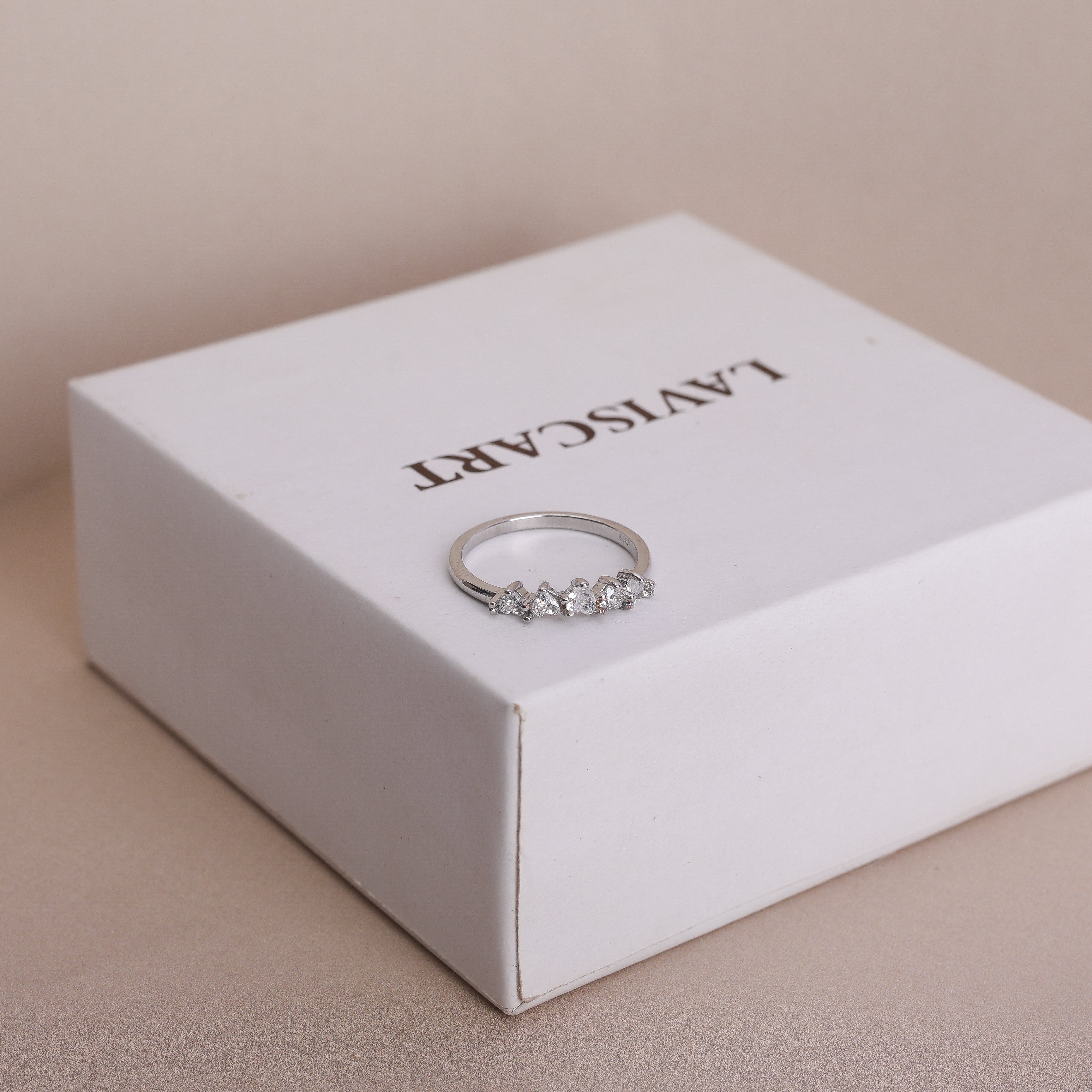 Five-Stone Pear Zircon Ring