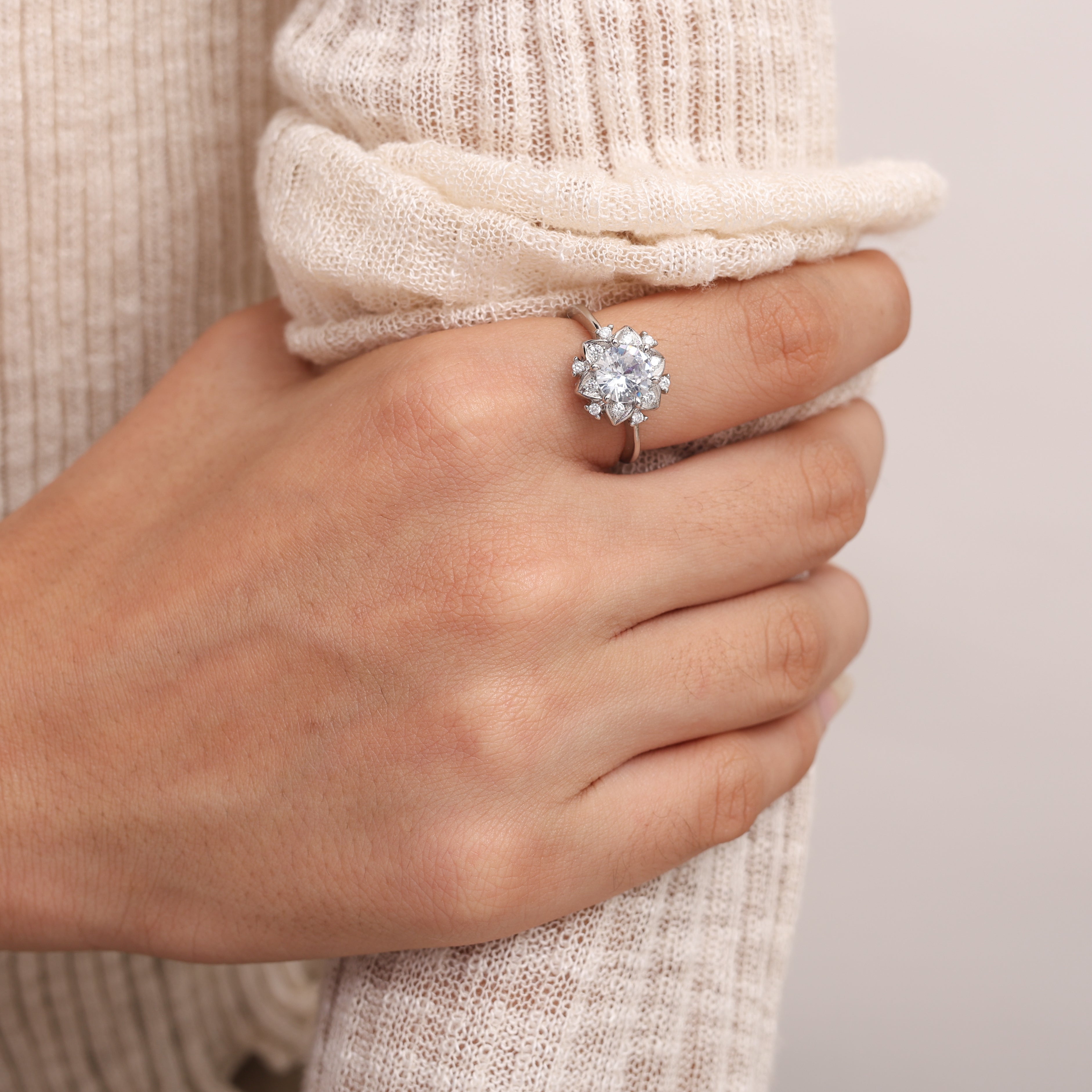 Starburst Zircon Ring