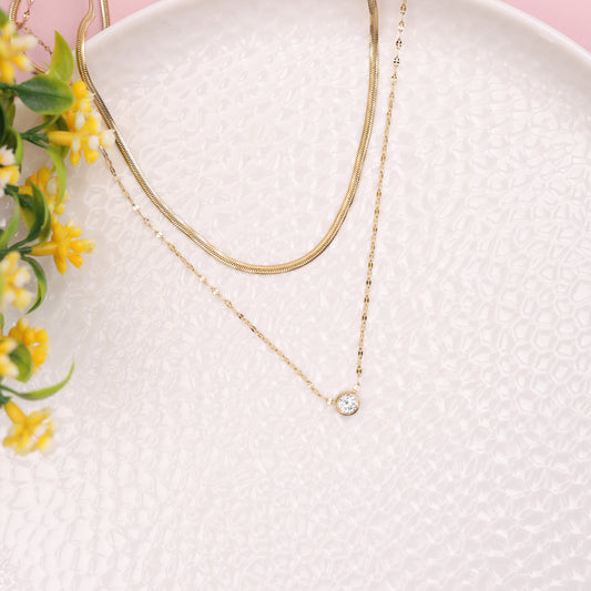 Golden Serendipity Layered Necklace