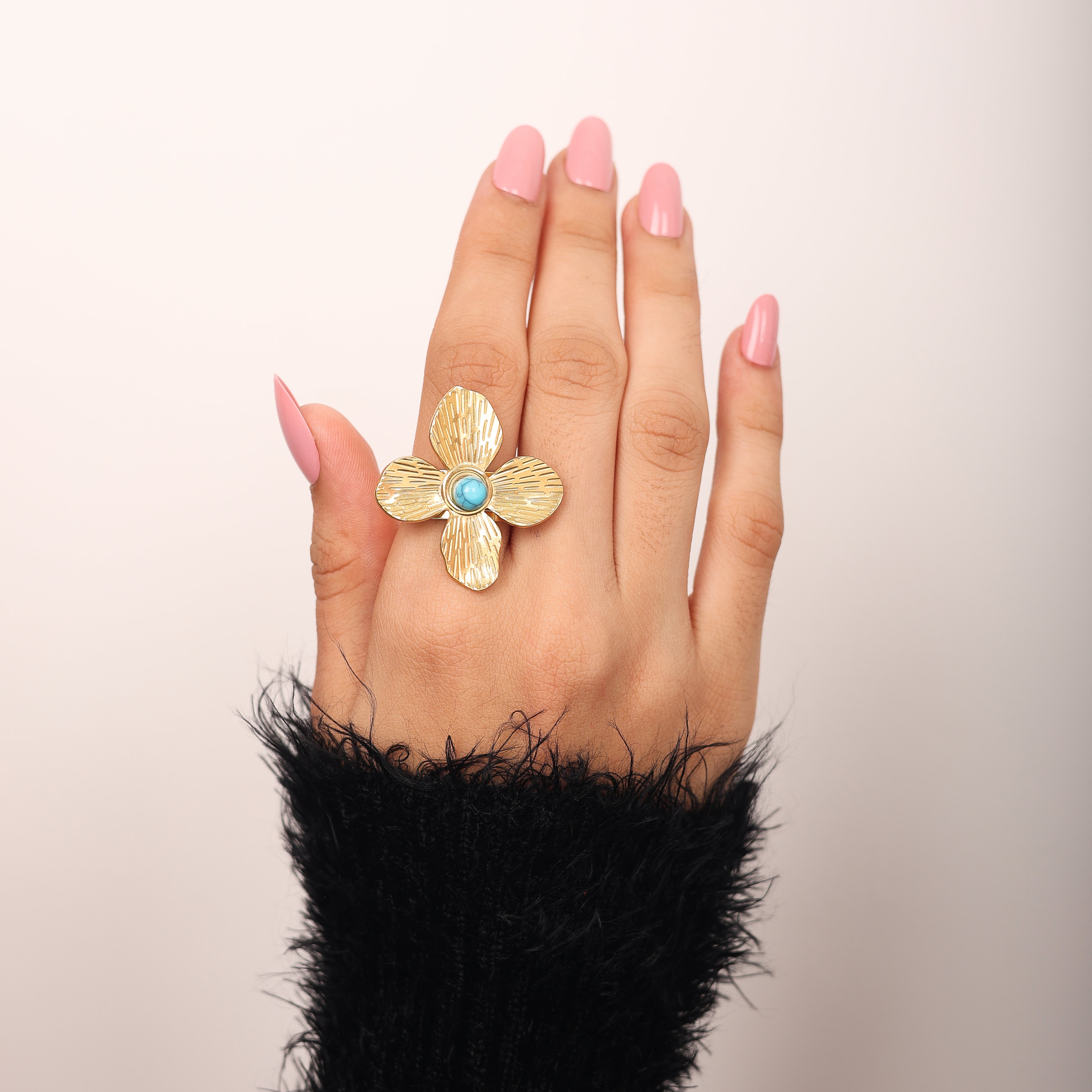 Turquoise Flower Ring