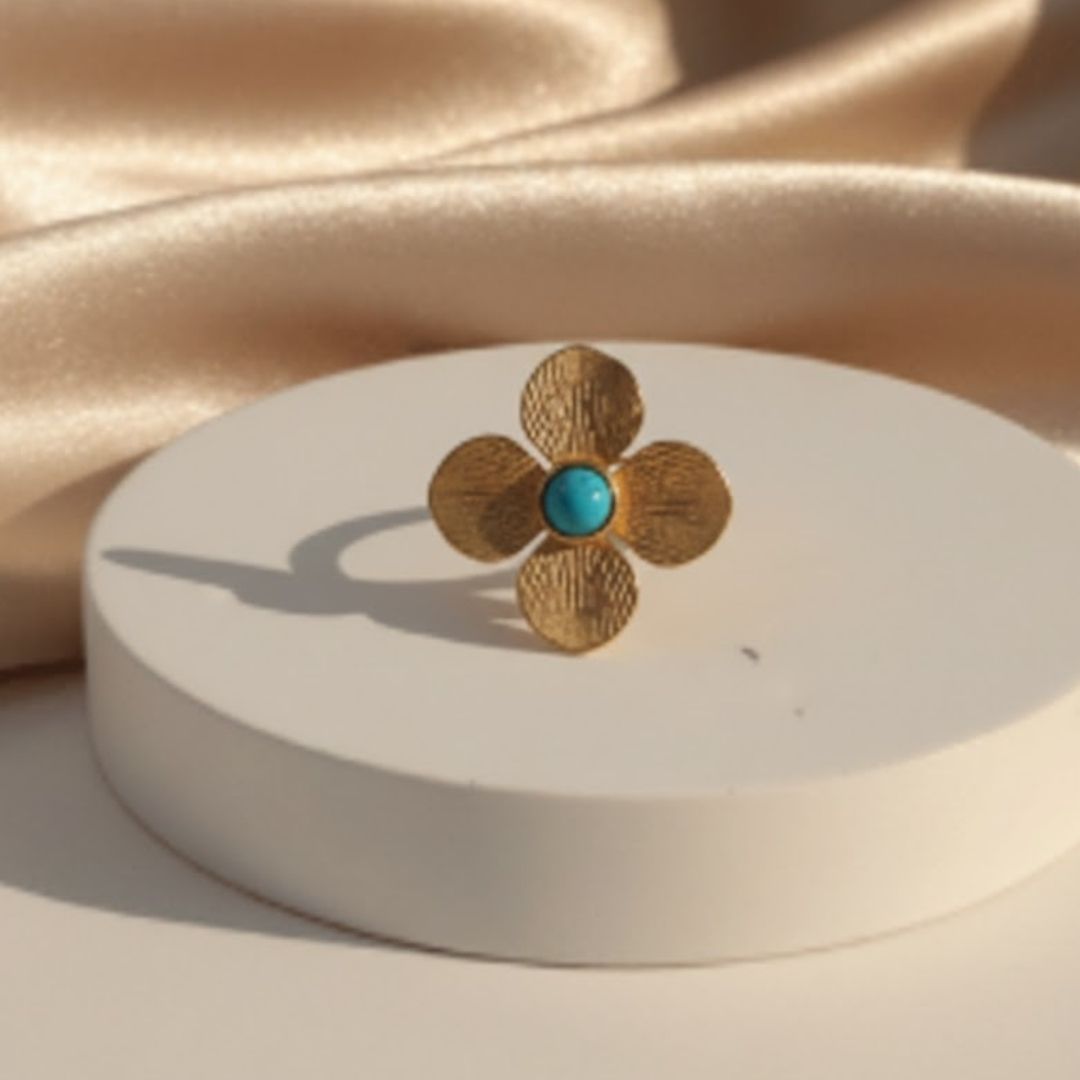 Turquoise Flower Ring