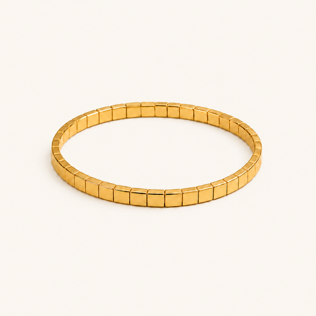 Golden Grid bracelet - 18k Gold (Demi Fine)