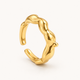 Textured Statement Ring 18K Gold(Demi Fine)