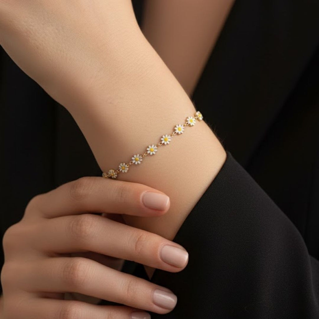 Yellow Daisy Style Bracelet