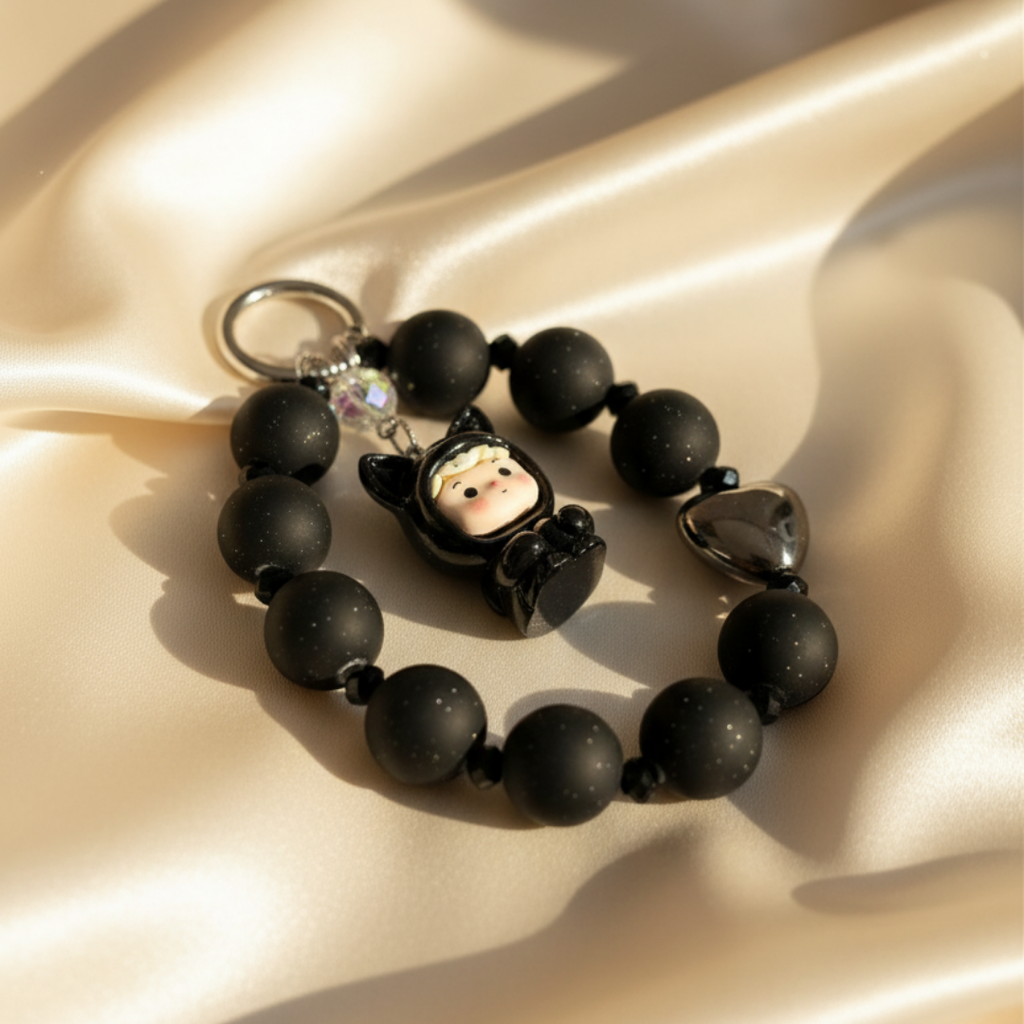 Blackie Buddy Mobile Charm