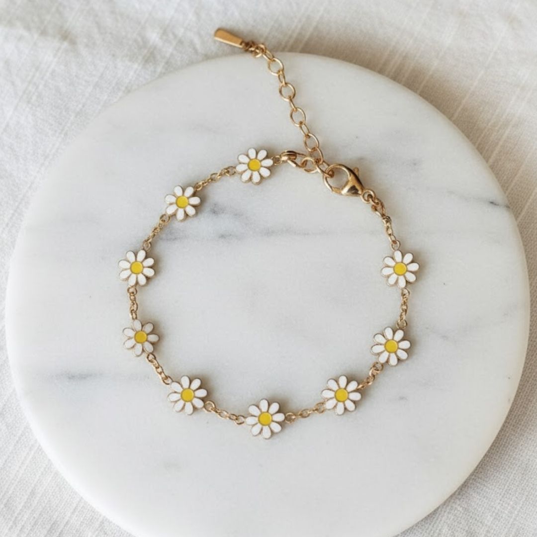 Yellow Daisy Style Bracelet