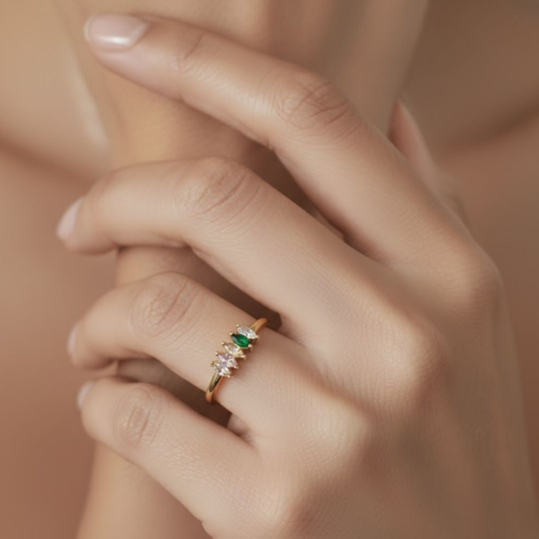 Pastel Marquise Multicolor Ring