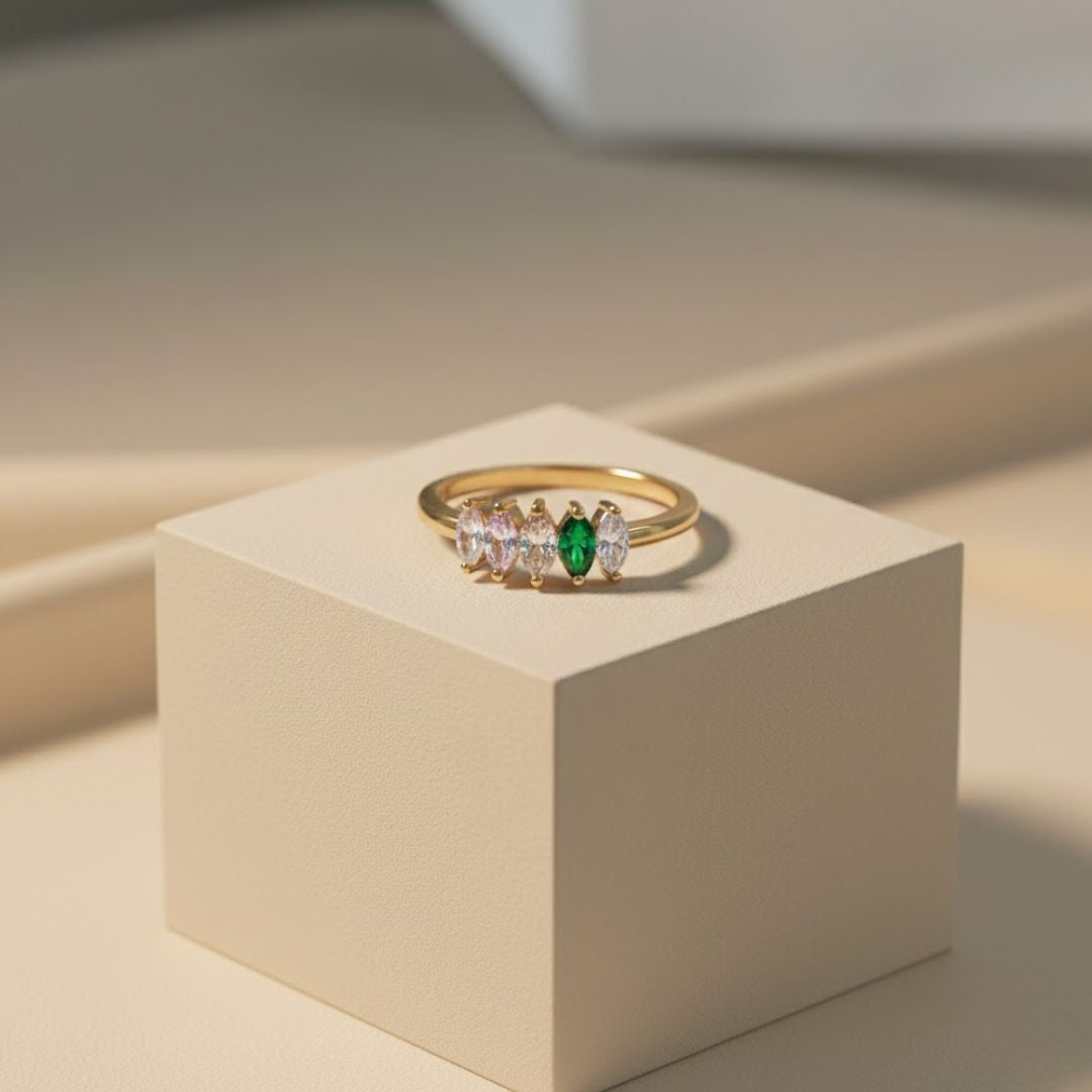 Pastel Marquise Multicolor Ring