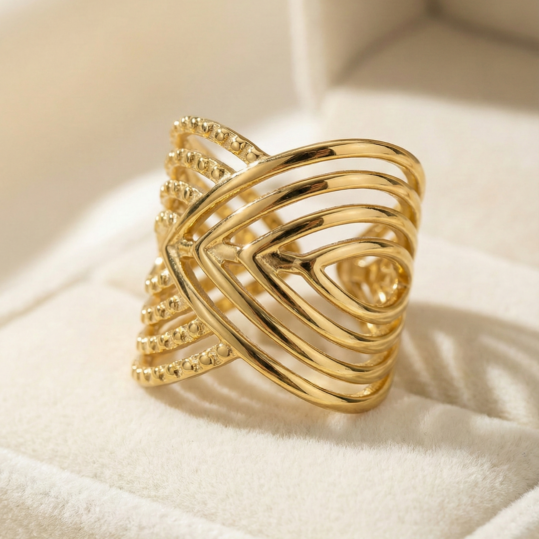 Golden Wave Ring