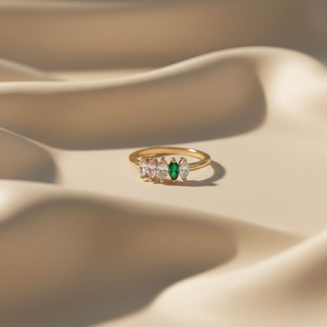 Pastel Marquise Multicolor Ring