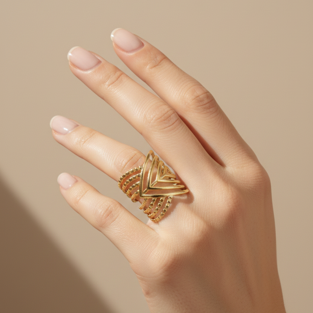 Golden Wave Ring