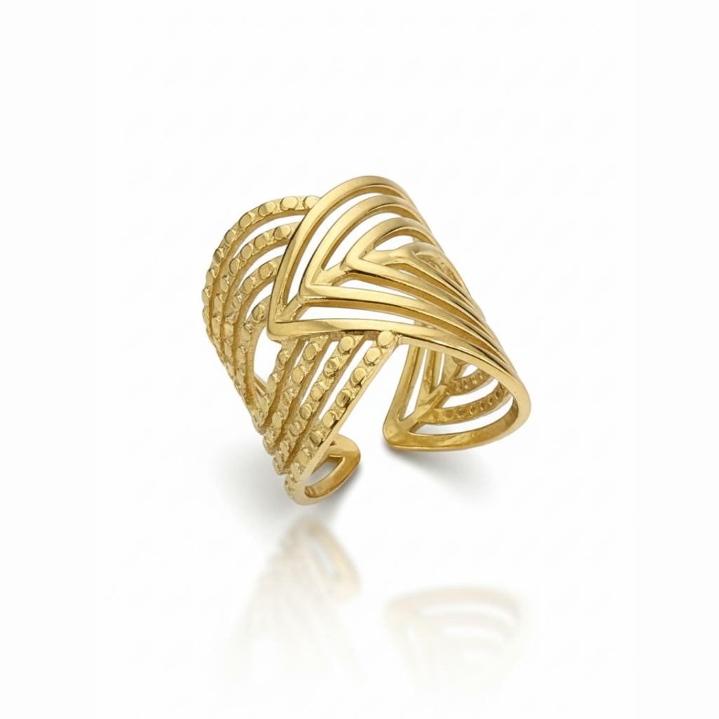 Golden Wave Ring