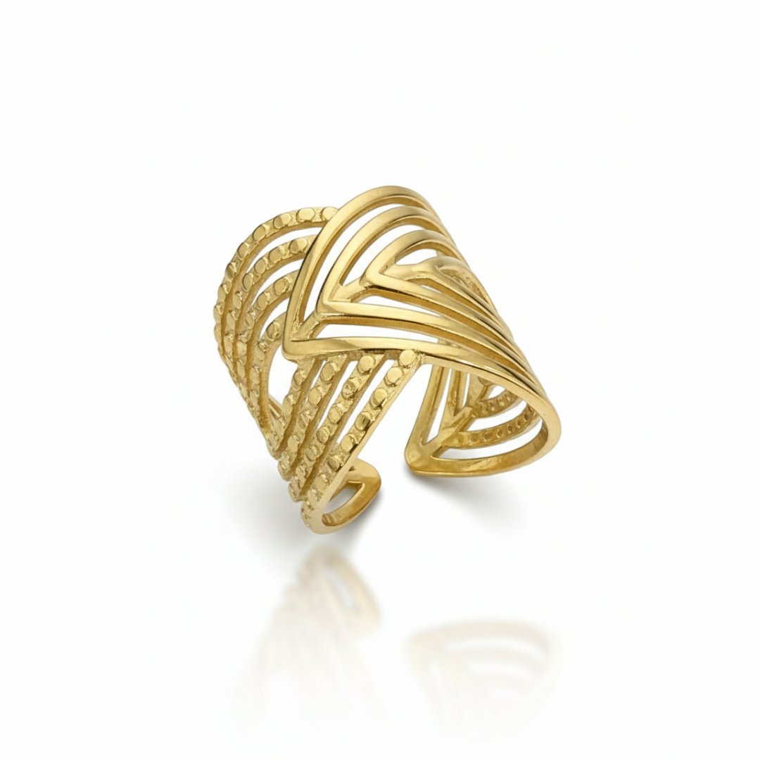 Golden Wave Ring