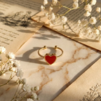 Ruby Heart ring - 18k Gold (Demi Fine)