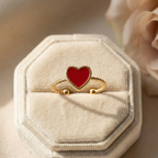 Ruby Heart ring - 18k Gold (Demi Fine)
