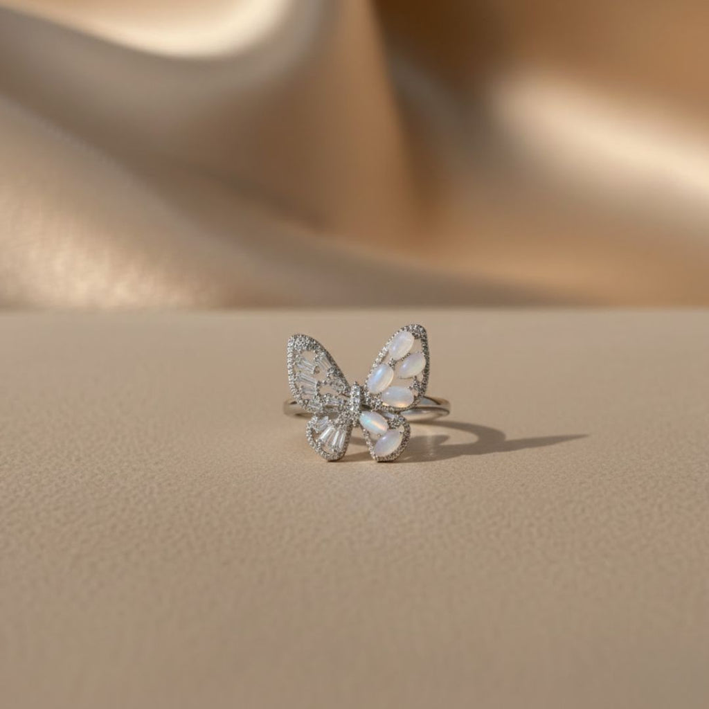 Silver Butterfly Dream Ring