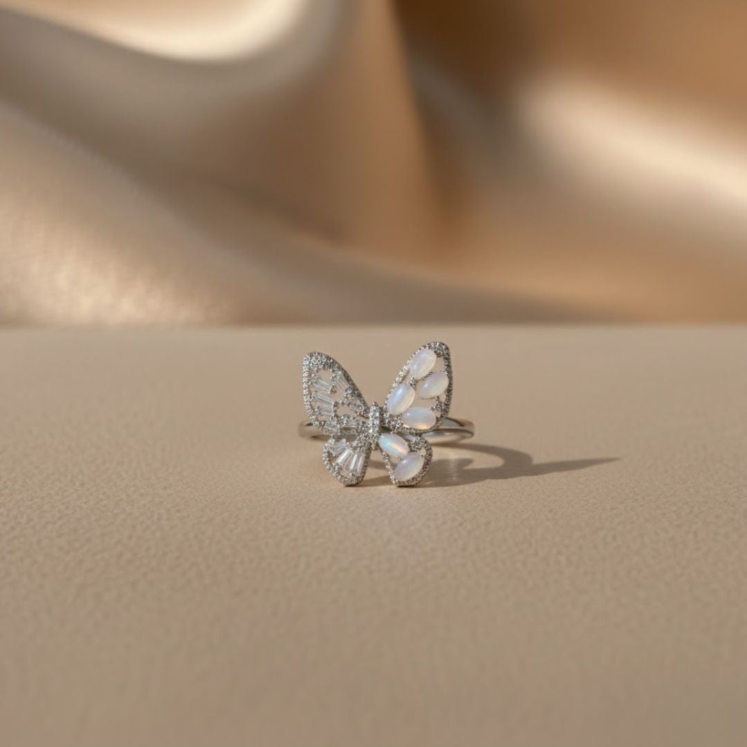 Silver Butterfly Dream Ring