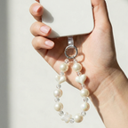 pearly white mobile charm