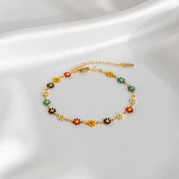 Rainbow Daisy Style Bracelet