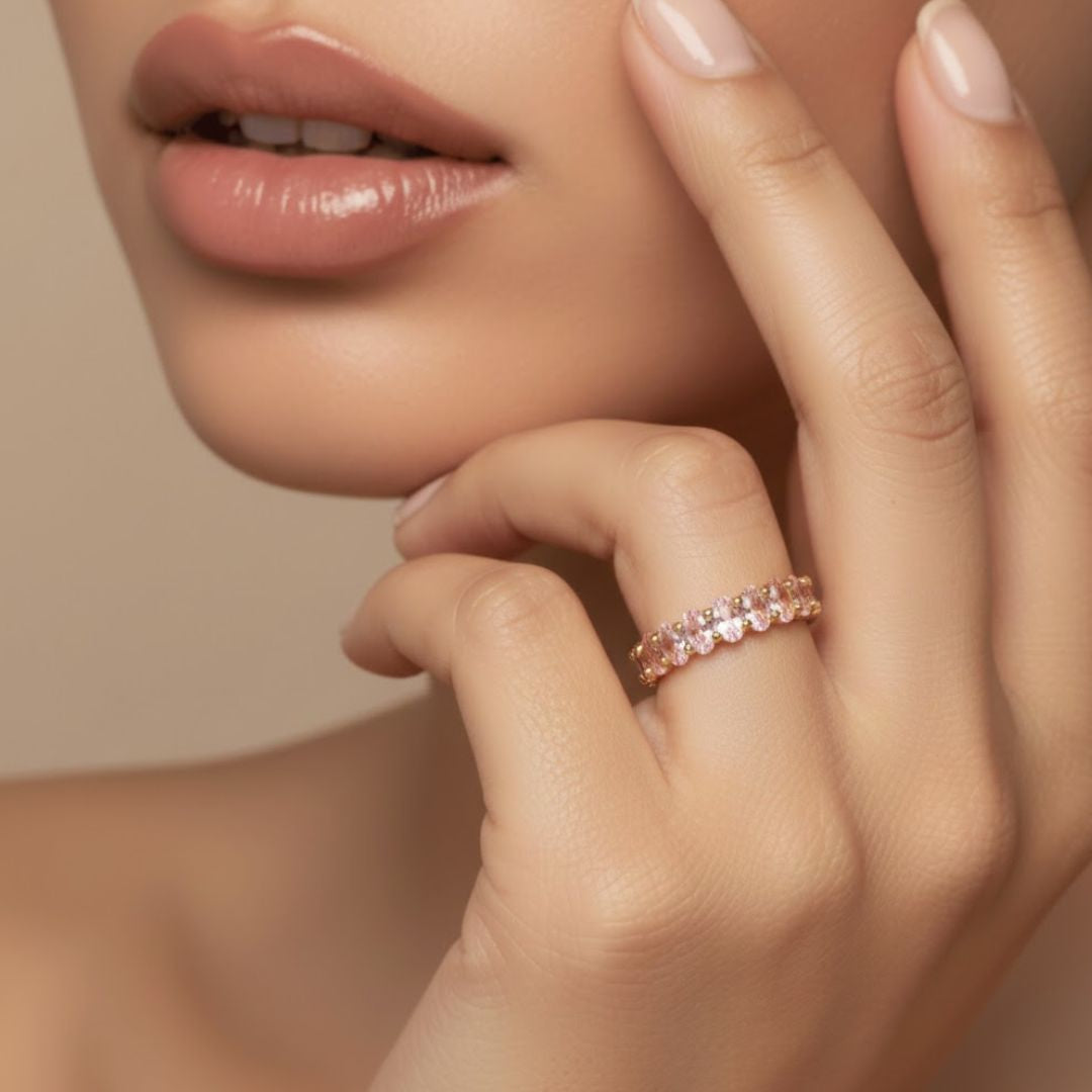 Rose Petal Eternity Ring
