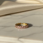 Pink Crystal Ring - 18k Gold (Demi Fine)