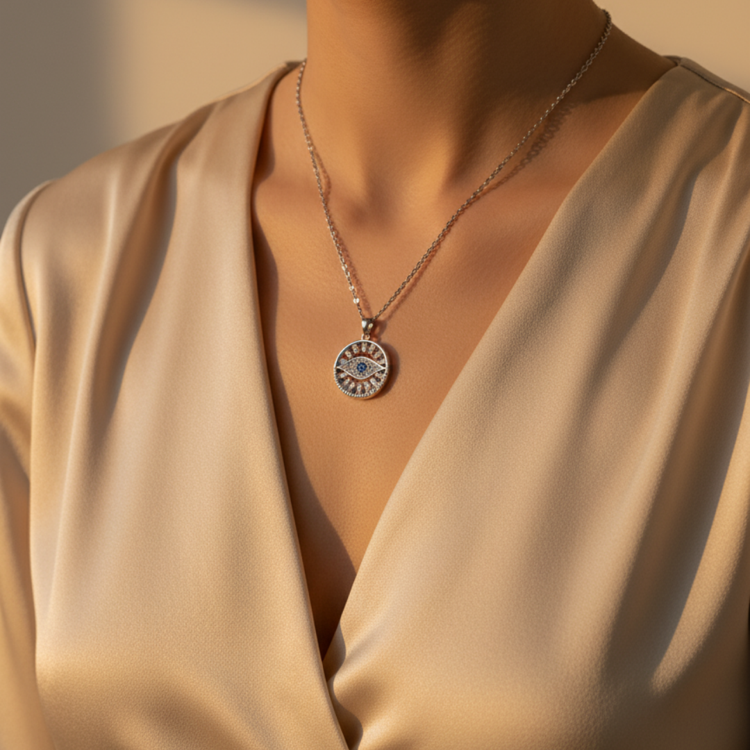 Luxe Evil Eye Zircon Diamond Necklace