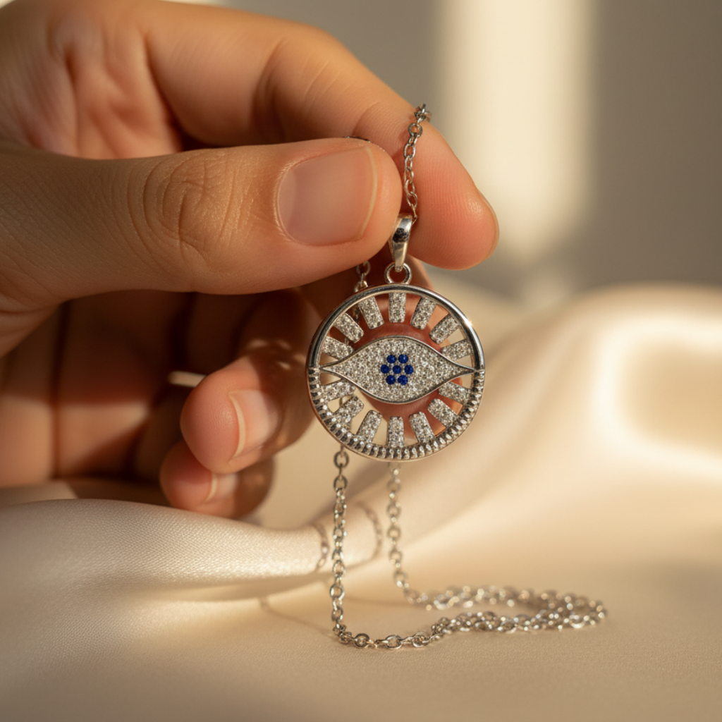 Luxe Evil Eye Zircon Diamond Necklace