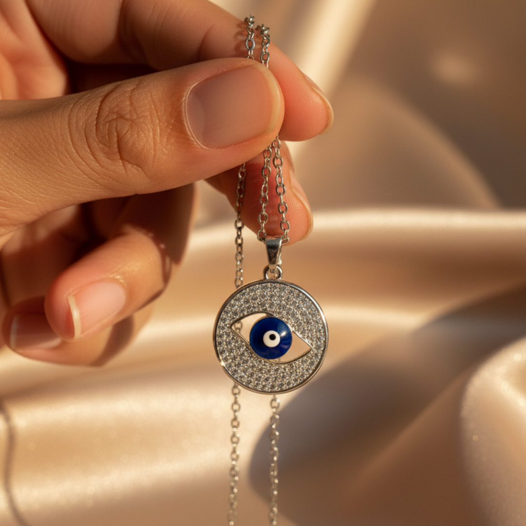 Round Cut Evil Eye Classic Zircon Elegance Necklace