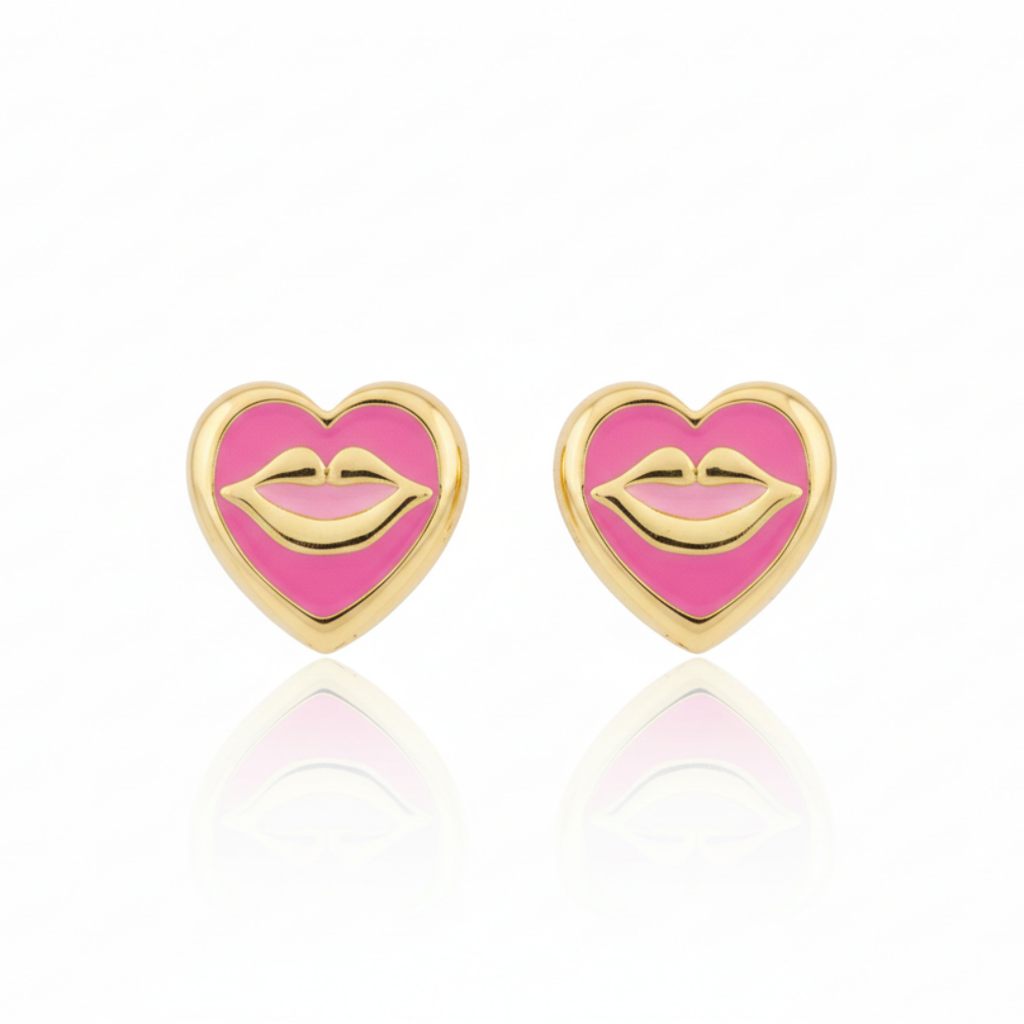 Pink Pucker Up Earrings