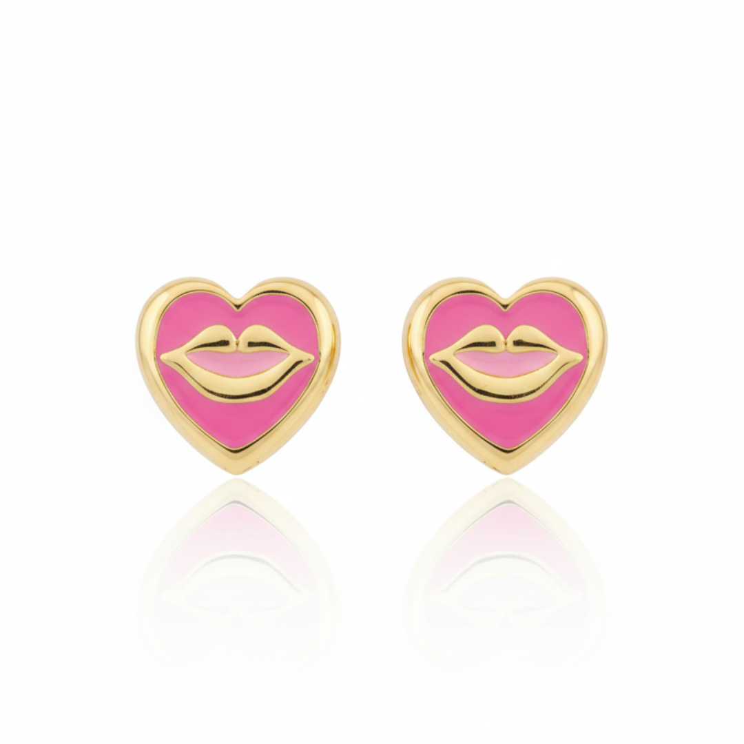 Pink Pucker Up Earrings