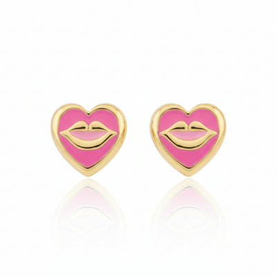 Pink Pucker Up Earrings