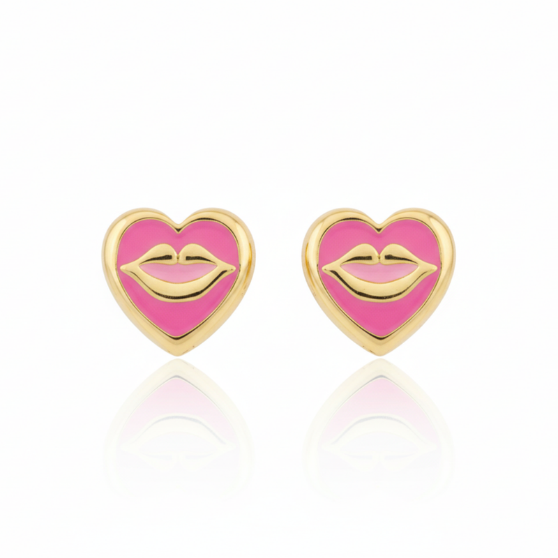 Pink Pucker Up Earrings
