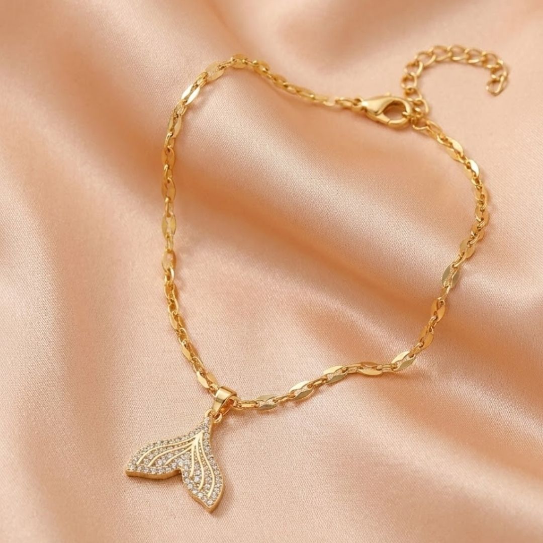 Golden Tail Charm Anklet