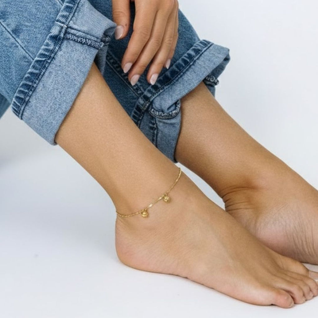 Duo Ball Charm Anklet