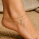Rose Pearl Drop Anklet