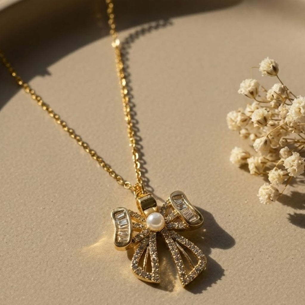 Vintage Carole Bow Pin Necklace