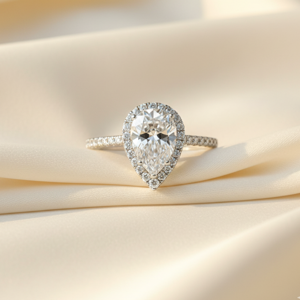 Pear-Shaped Zircon Ring