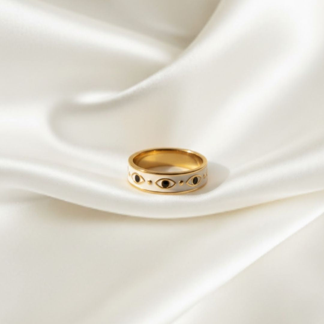 Wave Textured 18K Gold Plated Ring