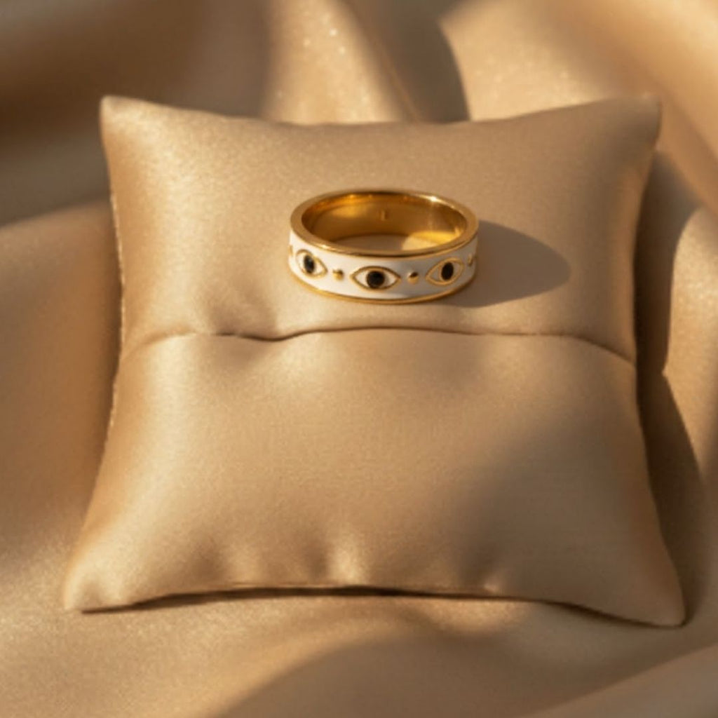 Wave Textured 18K Gold Plated Ring