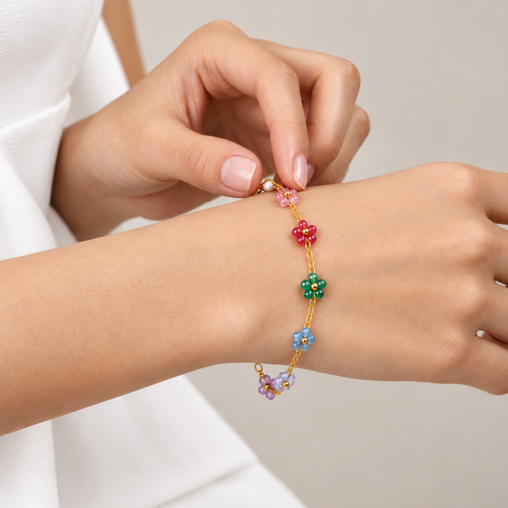 Happy Bloom Bracelet - 18k Gold ( Demi Fine )