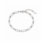 Paper Link bracelet - Rhodium Plated