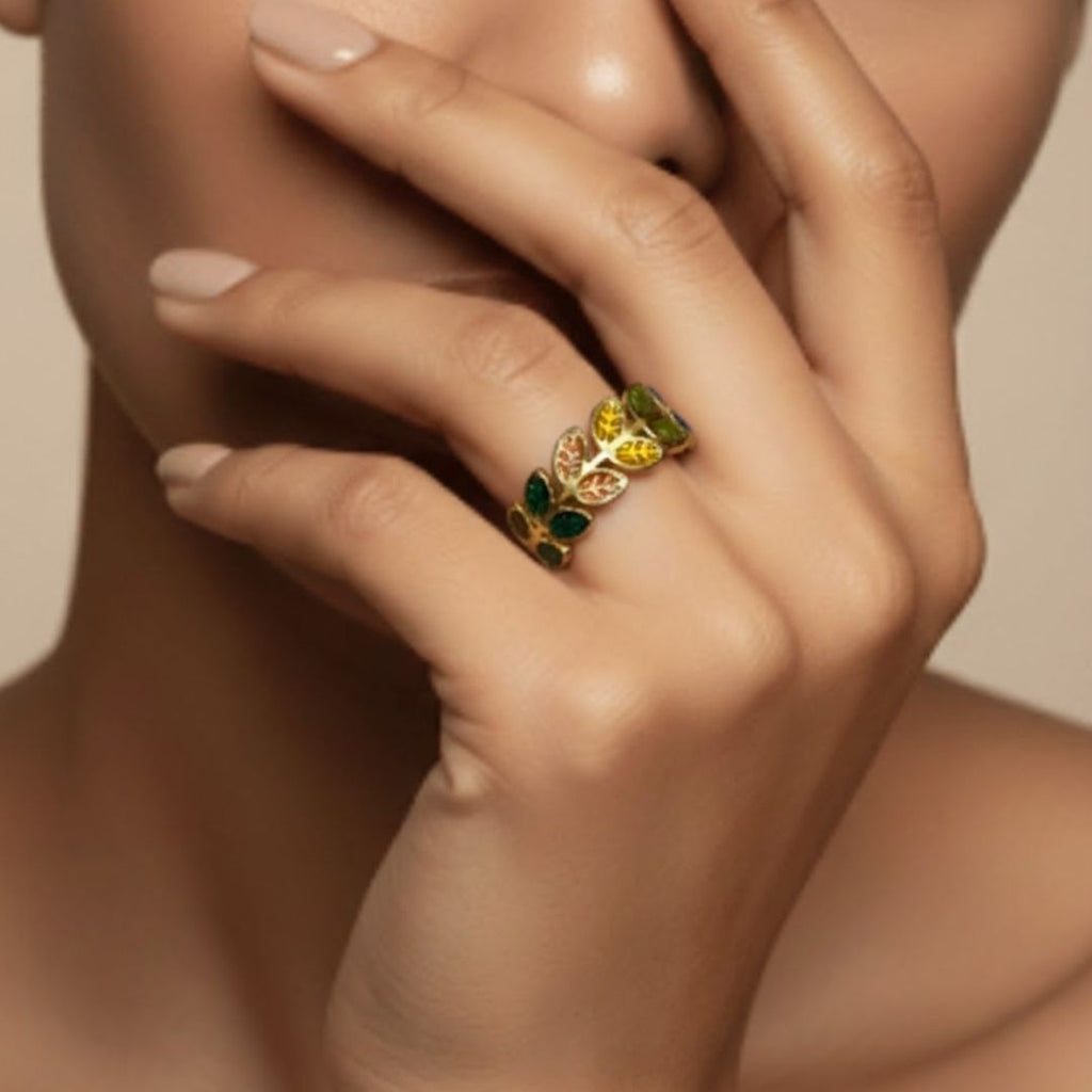 Bohemian Style Leaflet Ring