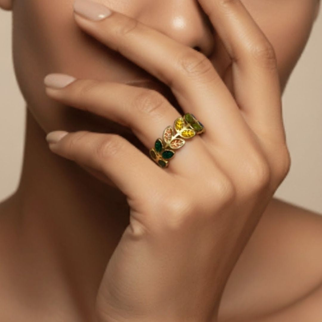 Bohemian Style Leaflet Ring