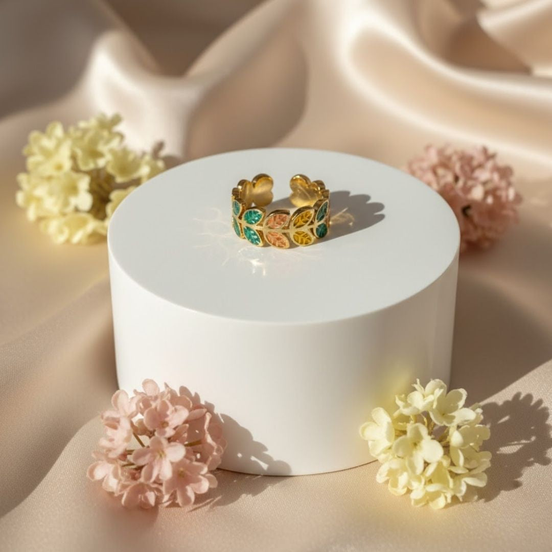 Bohemian Style Leaflet Ring