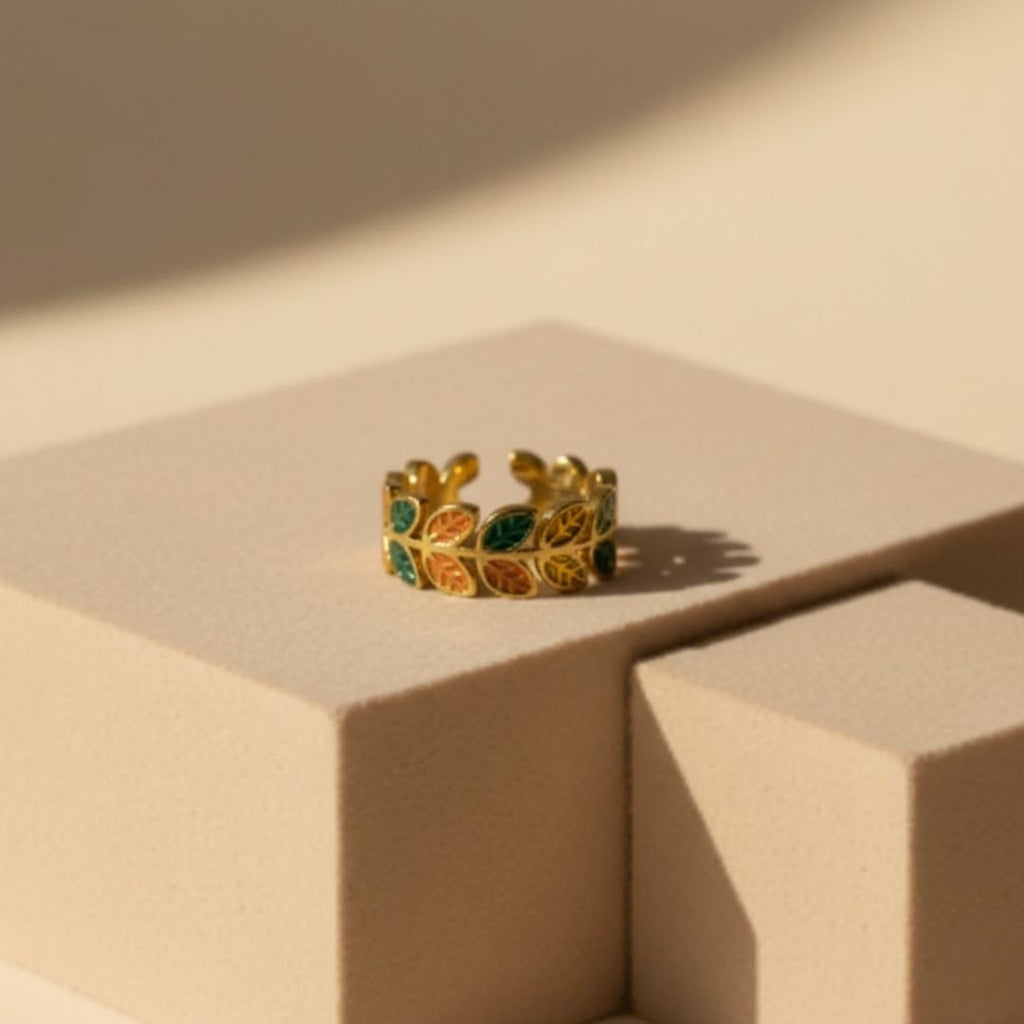 Bohemian Style Leaflet Ring